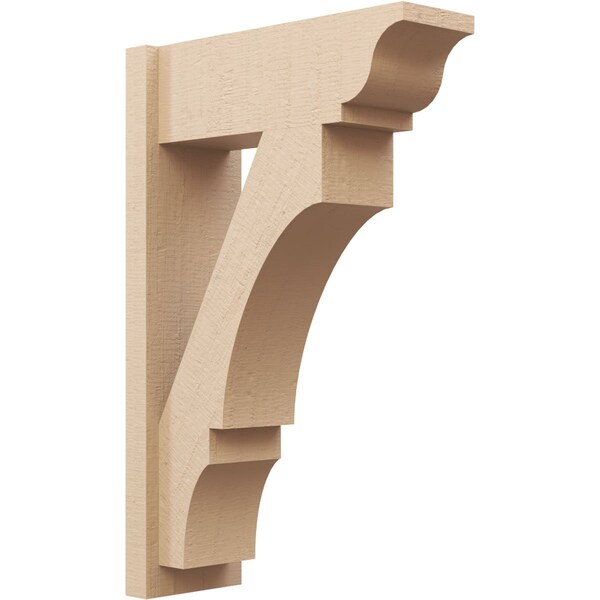Ekena Millwork 8-in W x 22-in D x 34-in H Balboa Trad Rough Cedar Woodgrain TimberThane Outlooker, Primed Tan OUTUR080X22X34BOA04RCPR - main